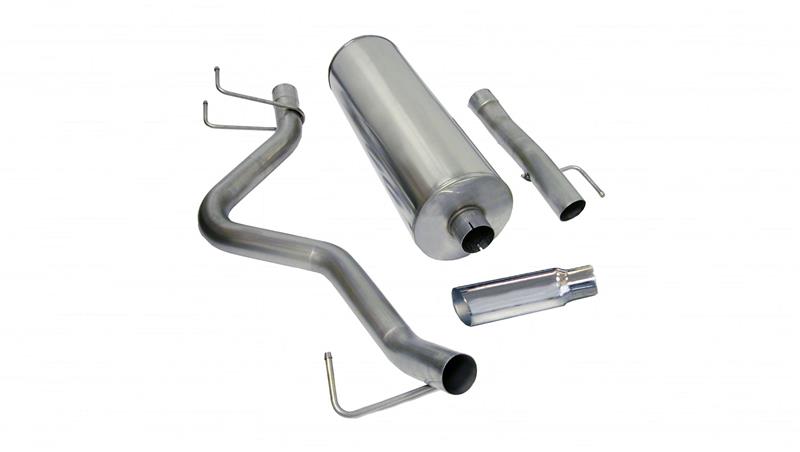 Dodge Ram 1500 Performance Exhaust - CORSA Performance - Cat-Back, Single Side Exit, Slash Cut Tip - Polished - `06-`07